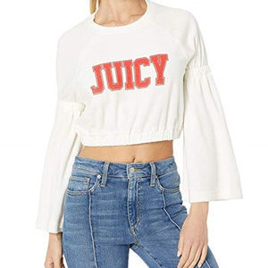 JUICY COUTURE Bell Sleeve Cropped Pullover